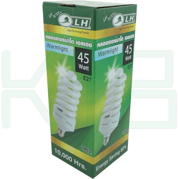 หลอดทอร์นาโด 45W ขั้ว E27 แสงวอร์มไวท์ LH (A-01)