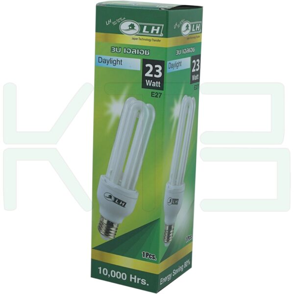 หลอดตะเกียบ 3U 23W ขั้ว E27 แสงเดย์ไลท์ LH (A-03)