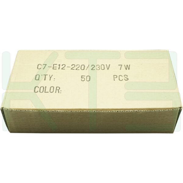 หลอด จำปา 7W ขั้ว E12 (แพ็ค 50 หลอด) (A-21)