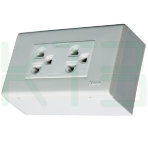 บล็อกลอย ขนาด 2x4 นิ้ว พร้อม ปลั๊กกราวด์คู่ (G-05)