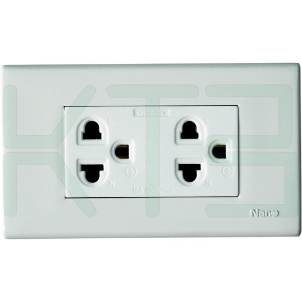 บล็อกลอย ขนาด 2x4 นิ้ว พร้อม ปลั๊กกราวด์คู่ (G-05)