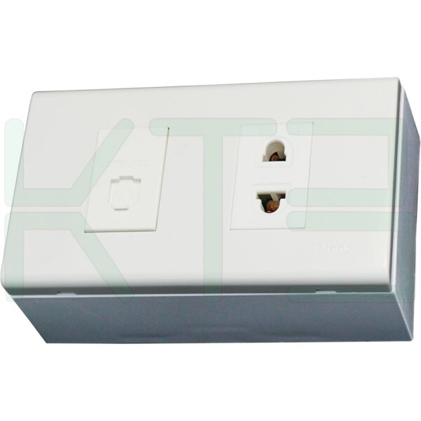 G-07-1 (Copy) บล็อกลอย ขนาด 2x4 นิ้ว พร้อม ปลั๊ก 1 ปลั๊กTEL. 1 (G-07)