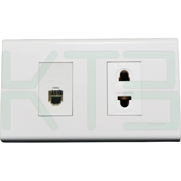 G-07-2 (Copy) บล็อกลอย ขนาด 2x4 นิ้ว พร้อม ปลั๊ก 1 ปลั๊กTEL. 1 (G-07)