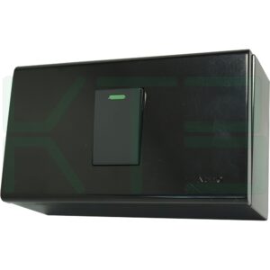 บล็อกลอย ขนาด 2x4 นิ้ว พร้อม สวิตซ์ 1 ตัว สีดำ (G-18)