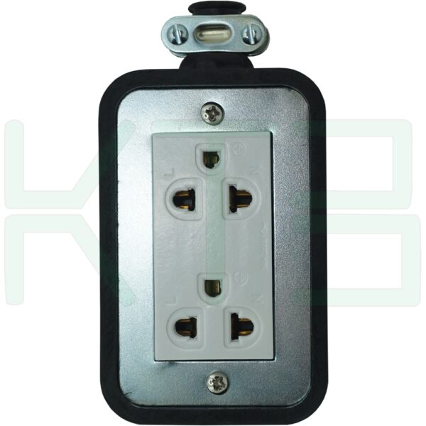 บล็อกยาง ขนาด 2x4 นิ้ว พร้อม ปลั๊กกราวด์คู่ (G-25)