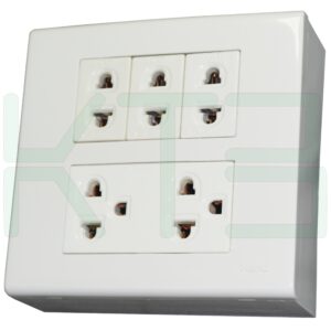 บล็อกลอย ประกอบ ขนาด 4x4 นิ้ว พร้อม ปลั๊ก 3 ตัว ปลั๊กกราวด์คู่ 1 ตัว (G-35)