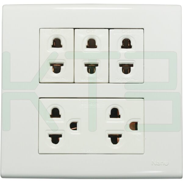 บล็อกลอย ประกอบ ขนาด 4x4 นิ้ว พร้อม ปลั๊ก 3 ตัว ปลั๊กกราวด์คู่ 1 ตัว (G-35)