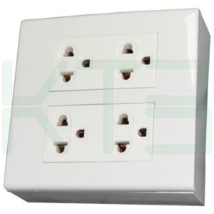 บล็อกลอย ประกอบ ขนาด 4x4 นิ้ว พร้อม ปลั๊กกราวด์คู่ 2 ตัว (G-36)