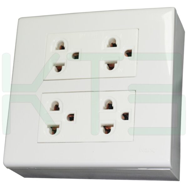 บล็อกลอย ประกอบ ขนาด 4x4 นิ้ว พร้อม ปลั๊กกราวด์คู่ 2 ตัว (G-36)