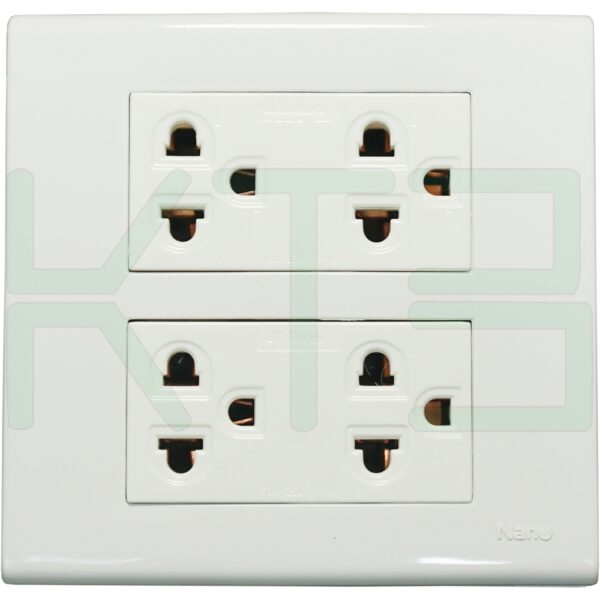 บล็อกลอย ประกอบ ขนาด 4x4 นิ้ว พร้อม ปลั๊กกราวด์คู่ 2 ตัว (G-36)