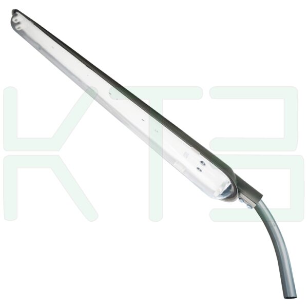 โคม ถนน 2x36W พร้อม อุปกรณ์ ติดตั้ง ขาเหล็ก และ ฐานยึด (โคมเปล่า) (P-02)