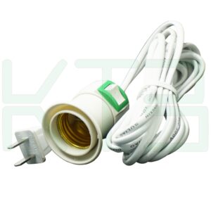 R-11-2 (Copy) ขั้ว ห้อย E27 มีสวิตซ์ พร้อมสาย AC 220V (R-11)