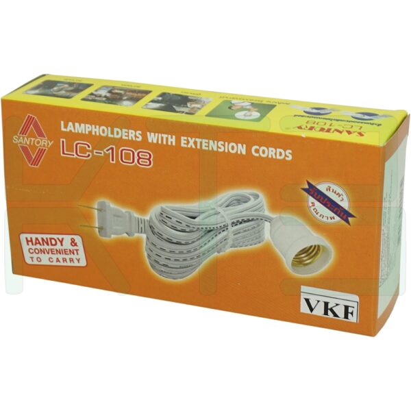ขั้วเกลียว E27 พร้อม สายไฟ 10 เมตร LC-108 (R-32)