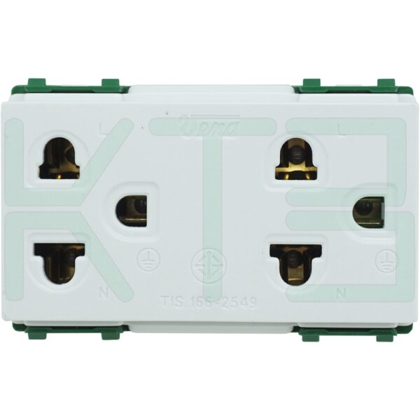S-11-3 (Copy) เต้ารับ กราวด์คู่ ปลั๊ก กราวด์คู่ รุ่นใหม่ แบบสปริงล็อค (S-11)