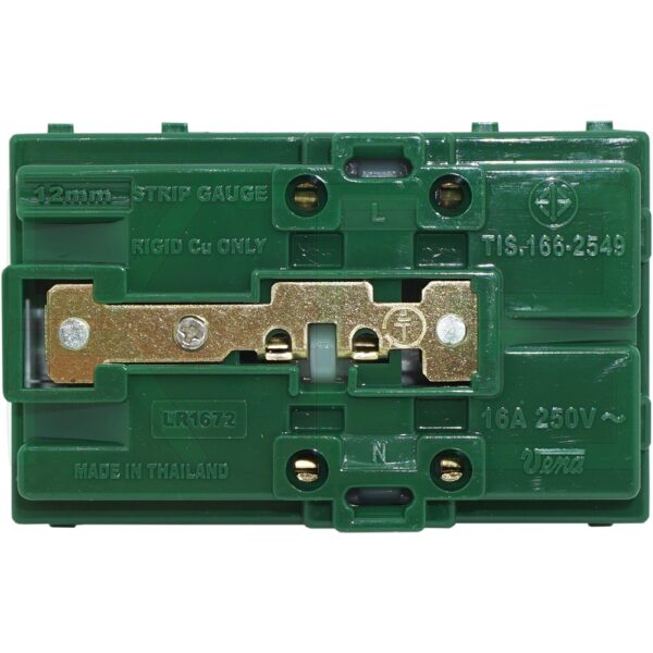 S-11-4 (Copy) เต้ารับ กราวด์คู่ ปลั๊ก กราวด์คู่ รุ่นใหม่ แบบสปริงล็อค (S-11)