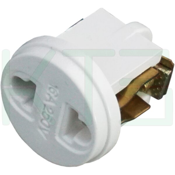 ปลั๊ก ยาง พาวเวอร์ ตัวเมีย 2 ขา กลม แบน (S-26)