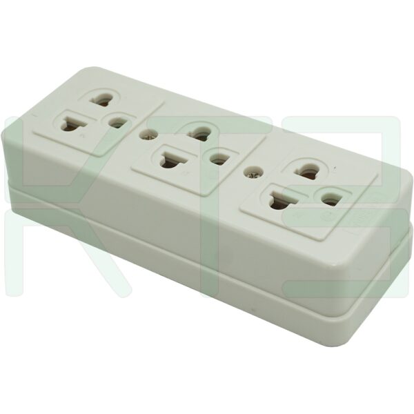 S-35-2 (Copy) เต้ารับลอย 3 ช่อง กราวด์ลอย ปลั๊ก 3 ช่อง กราวด์ลอย Nationine (S-35)