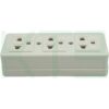 S-35-3 (Copy) เต้ารับลอย 3 ช่อง กราวด์ลอย ปลั๊ก 3 ช่อง กราวด์ลอย Nationine (S-35)