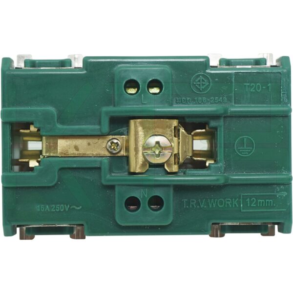 S-36-3 (Copy) เต้ารับ กราวด์คู่ ปลั๊ก กราวด์คู่ รุ่นใหม่ แบบขันน็อต MARUKAWA (S-36)
