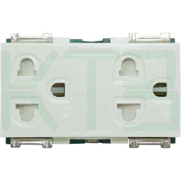 S-36-4 (Copy) เต้ารับ กราวด์คู่ ปลั๊ก กราวด์คู่ รุ่นใหม่ แบบขันน็อต MARUKAWA (S-36)