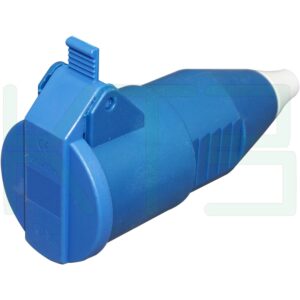 S-47-1 (Copy) ปลั๊ก เยอรมัน พาวเวอร์ ตัวเมีย เสียบขากลม สีน้ำเงิน (ST-720) (S-47)