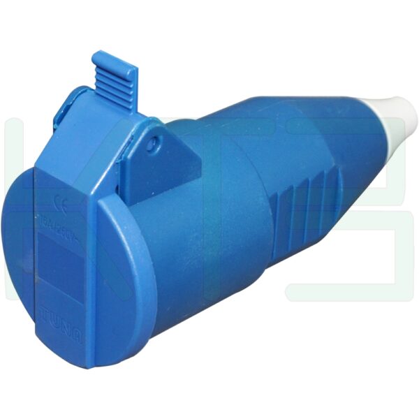 S-47-1 (Copy) ปลั๊ก เยอรมัน พาวเวอร์ ตัวเมีย เสียบขากลม สีน้ำเงิน (ST-720) (S-47)