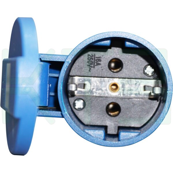 S-47-3 (Copy) ปลั๊ก เยอรมัน พาวเวอร์ ตัวเมีย เสียบขากลม สีน้ำเงิน (ST-720) (S-47)