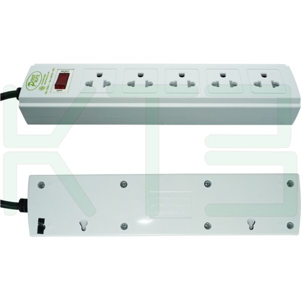 V-11-2 (Copy) รางปลั๊ก 5 ช่อง 3 เมตร พร้อม ม่านนิรภัย (V-11)
