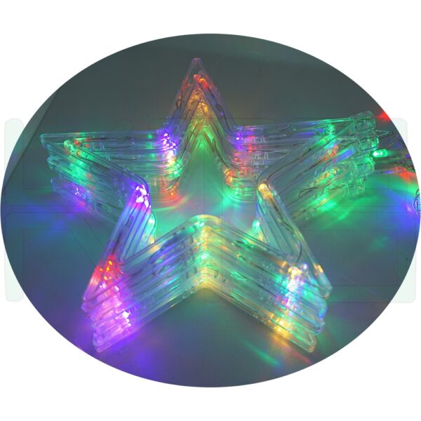 X-06-5 (Copy) ไฟกระพริบ รูปดาว RGB ใหญ่ 6 + เล็ก 6 (ไฟประดับ ไฟตกแต่ง ไฟคริสต์มาส) (X-06)