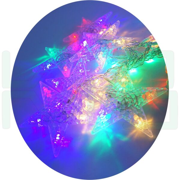 X-06-6 (Copy) ไฟกระพริบ รูปดาว RGB ใหญ่ 6 + เล็ก 6 (ไฟประดับ ไฟตกแต่ง ไฟคริสต์มาส) (X-06)