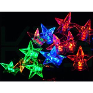 X-07v (Copy) ไฟกระพริบ รูปดาว 40 หัว สี RGB (ไฟประดับ ไฟตกแต่ง ไฟคริสต์มาส) (X-07)