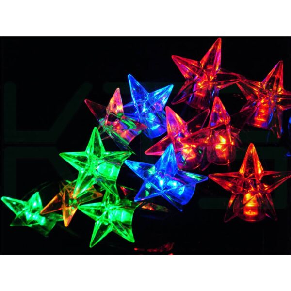 ไฟกระพริบ รูปดาว 40 หัว สี RGB (ไฟประดับ ไฟตกแต่ง ไฟคริสต์มาส) (X-07)