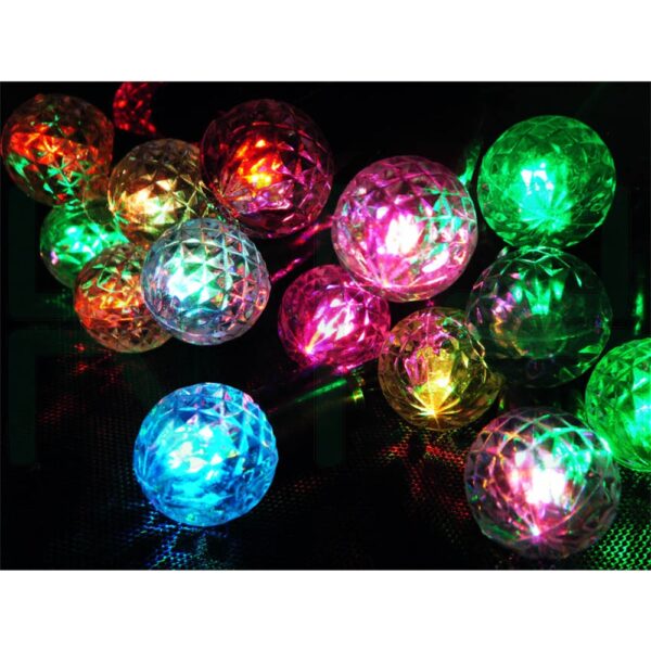 ไฟกระพริบ รูปบอลลูน 40 หัว สี RGB (ไฟประดับ ไฟตกแต่ง ไฟคริสต์มาส) (X-09)