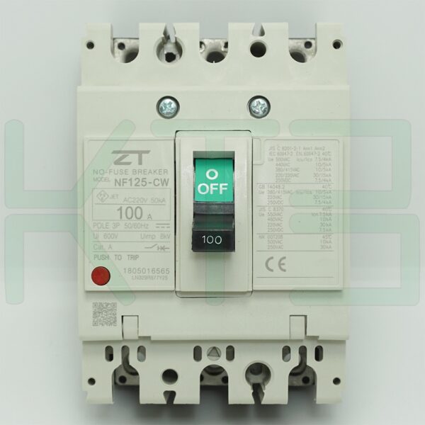 เมน เบรกเกอร์ NF-125-CW 3P 100A ZT Electric