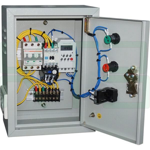 LH0004 ตู้ควบคุม 380V 4สาย 3Hp ตั้งเวลา 16โปรแกรม สั่งเปิด-ปิด
