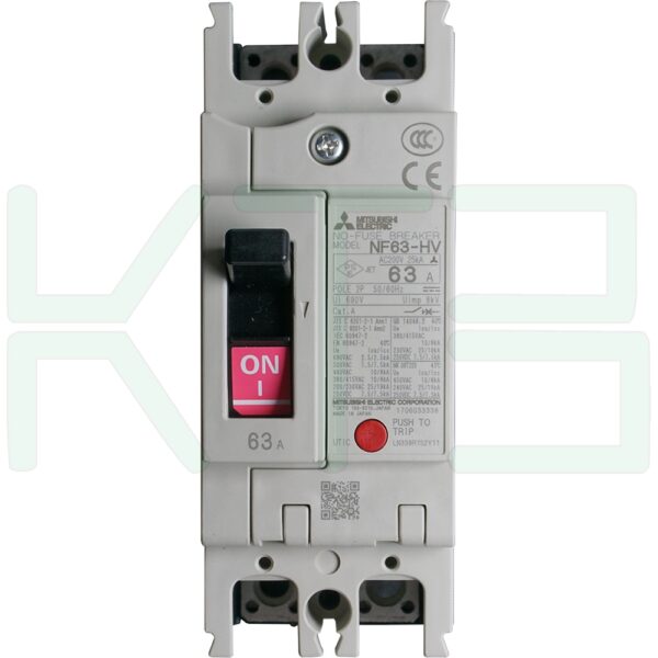 (Mitsubishi)-NF63-HV-2P-63A-5 (Copy) เบรกเกอร์ NF63 HV 2P 63A Mitsubishi